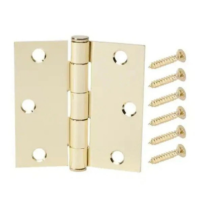 Lot of 12 Everbilt 237042 3 in. Removable Pin Satin Brass Door Hinge