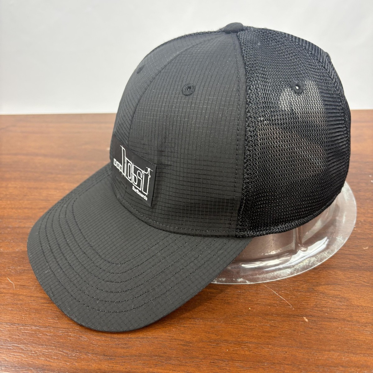 Lost Surfboards Hat Cap Snap Back Mens One Size Black Trucker Mesh