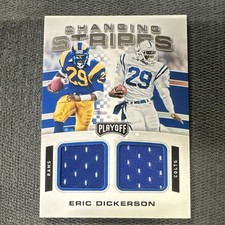 Eric Dickerson 2020 Playoff Changing Stripes Relics  Game Used Dual Patch HOF