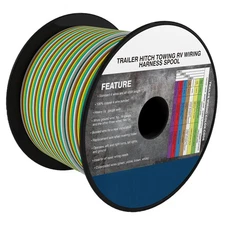 Versatile 100FT 4-Wire CCA Trailer Wire - Ideal Replacement for All Towing Needs