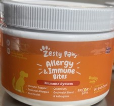 Zesty Paws Allergy Immune Bites 50ct. Exp 6/2026 Lamb Flavor