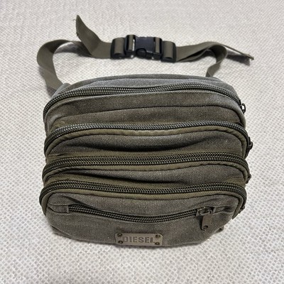 Vintage 90's Diesel Genes Bun Belt Bag Waist Bag Army Green Fanny