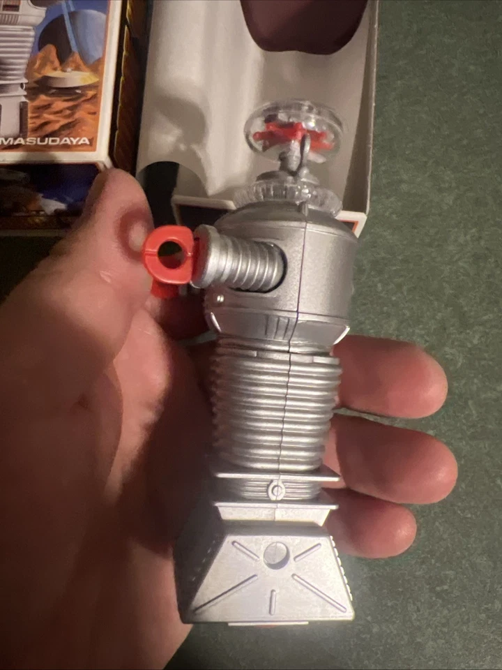 Masudaya Corp-1985, Lost In Space versão japonesa brinquedo de corda na caixa robô YM-3 - Imagem 3 de 4