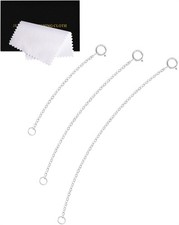 925 Sterling Silver Necklace Extender Sterling Silver Necklace Chain Extenders