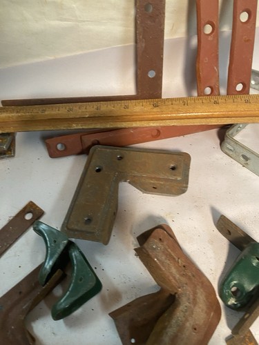 Lotto Lg di ferramenta vintage riparazione L, bretelle angolari - Foto 12 di 17