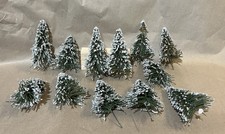 Dept 56 - Lot of 12 - Winter Snowy Christmas Trees For Village