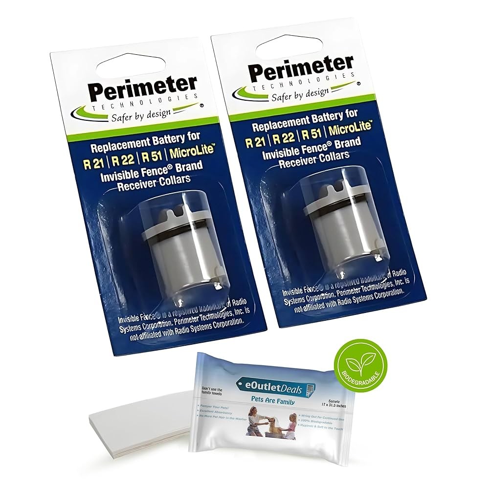 Collar Battery 2 Pack With Eoutletdeals Pet Towel