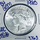1925 BU UNCIRCULATED SILVER PEACE DOLLAR AUTHENTIC U.S. MINT FREE SHIPPING 3763