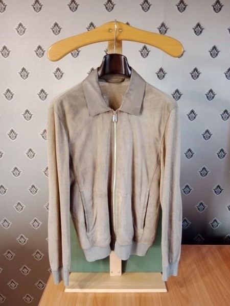 Herren Patrick Hellmann Pullover Beige Leder 40