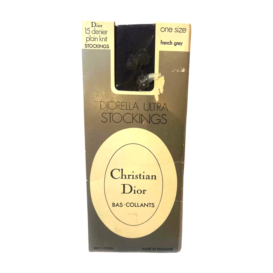 15 meias transparentes Denier tamanho único cinza francês Christian Dior Diorella Ultra - Imagem 3 de 4