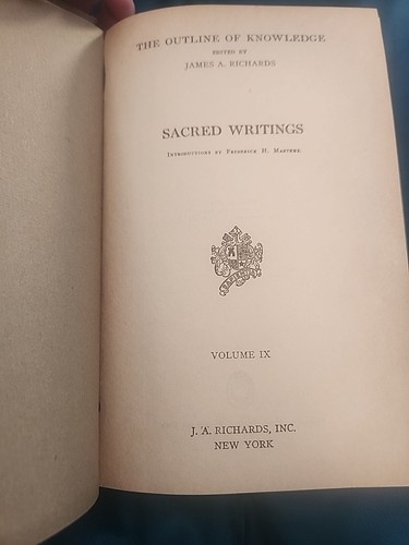 Vintage Book "The Outline Of Knowledge, Sacred Writings" By James A. Richards - Bild 3 von 6