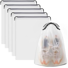 Clear Shoe Bags for Travel 5 PCS 15.7" x 11.8" Travel Shoe Bags for Packing W...