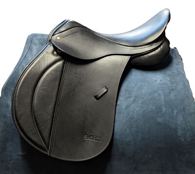 Shively Europa 2000 schwarz Leder GP Sattel 17,5'' Sitz - breite Passform