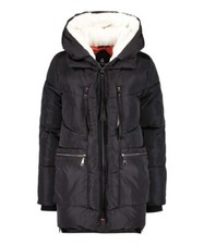 Steve Madden Sherpa Hood Puffer Parka - Black - Size S - NWT