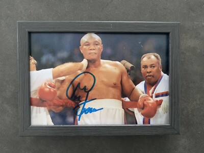 George Foreman Original signiert Autogramm Boxen Weltmeister Schwergewicht