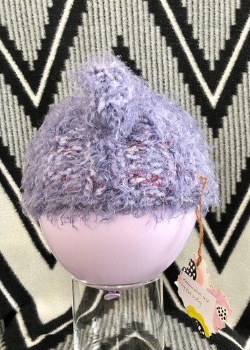 New Handmade Knit Periwinkle Ultra-Soft Beanie Bear Cub Hat, One Size Baby/Child - Picture 12 of 24