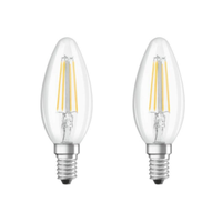 Osram Led Filament Leuchtmittel GlüHbirne 4W Lampe E14 Kerzenform Warmweiß [2Er]