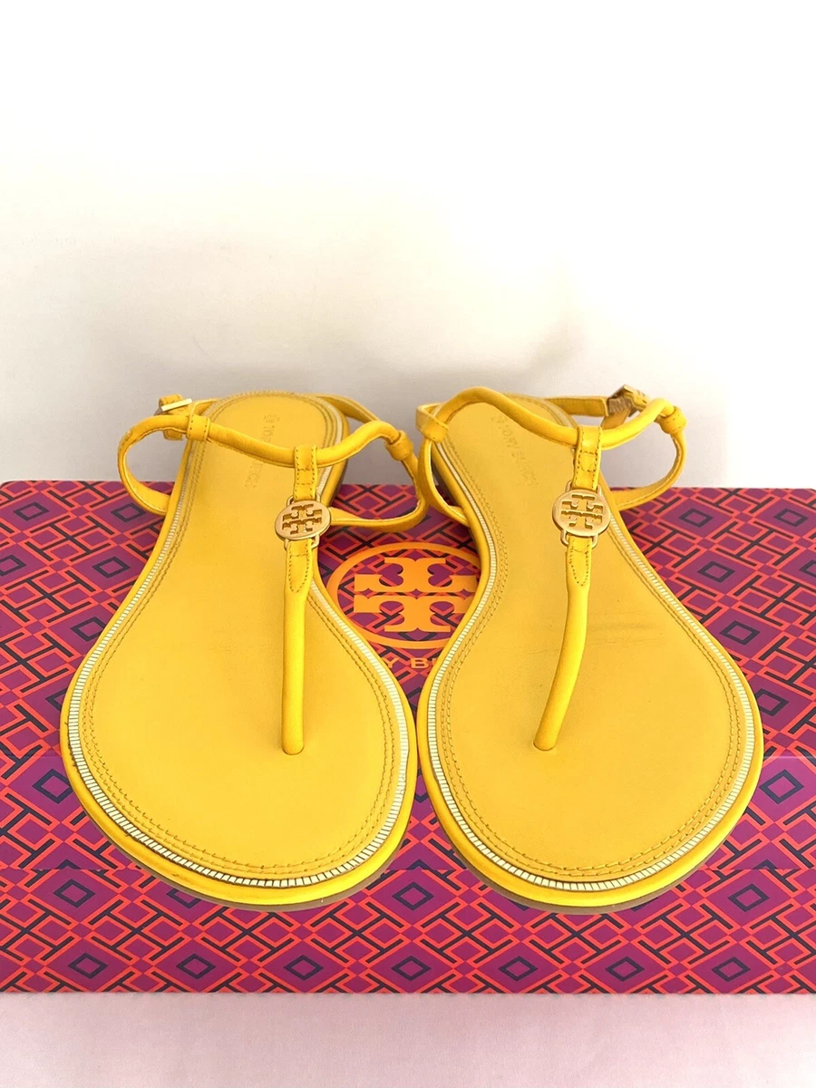 Tory burch sandals yellow cheap