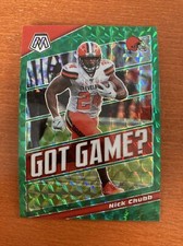 Nick Chubb GREEN Prizm Got Game? 2020 Panini Mosaic #GG22 BROWNS NFL