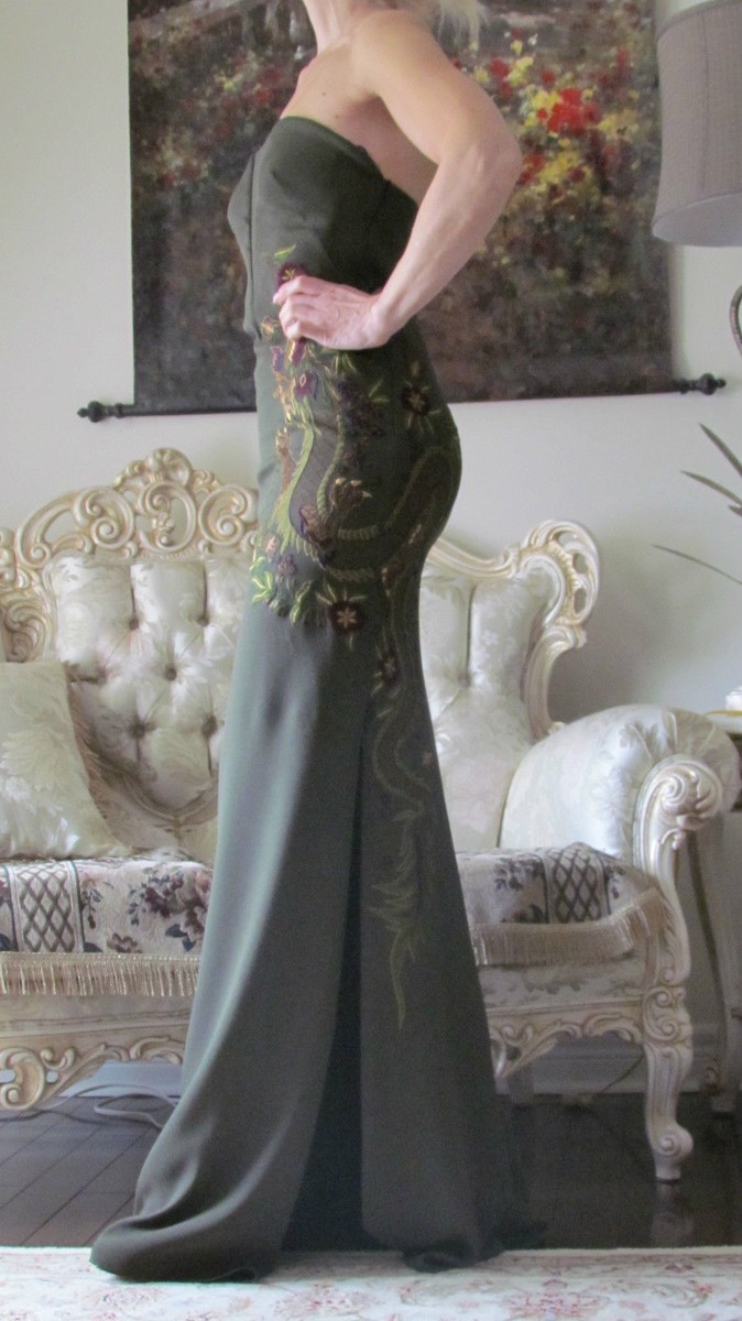 EMILIO PUCCI Runway Military/Green,Long,Artistic Design dress IT 40,US 4-6,UK 8 | eBay EMILIO PUCCI Runway Military/Green,Long,Artistic Design dress IT 40,US 4-6,UK 8 | eBay