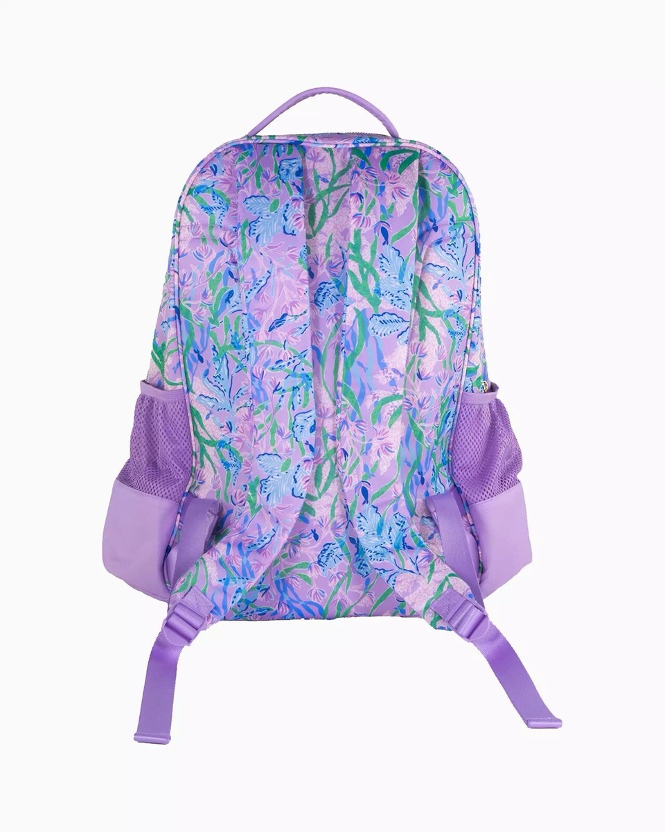 Lilly Pulitzer Large Printed Backpack School Book Bag Multi  display picture 2