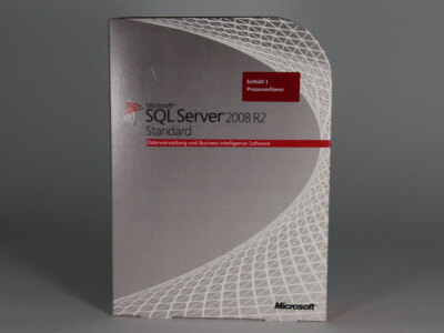 SQL-Server 2008 Standard R2 mit 1-Prozessor-Lizenz, Vollversion, deutsch, 1-CPU