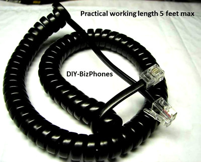 Lot of 10 Magix Phone Handset Cord 4400 Series Avaya Lucent Receiver Black 9Ft