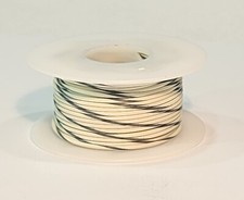 TXL Automotive Hook-up Wire 22 AWG WHITE w/ GRAY STRIPE~ 50 foot spool NEW!