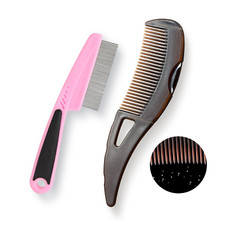 Dandruff Comb, Stainless Steel Fine Tooth Lice/Flea Comb, Psoriasis Comb, Scalp