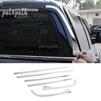 For Toyota Tundra 2014-2018 Chrome Steel Rear Windows Sill Molding Strip Trim