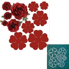 Metal Cutting 3D Rose Flower Dies Scrapbooking DIY Blade Punch Embossing Stencil