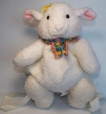 NOS 1997 Hallmark Storybook Friends Backpack Lainie Lamb Preschool Bag Plush