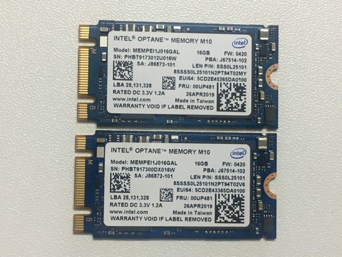 2 pcs new Intel Optane Memory M10 MEMPEI1J016GAL 16GB M.2 2242 NVMe PCIe FW:0420 - Picture 6 of 6