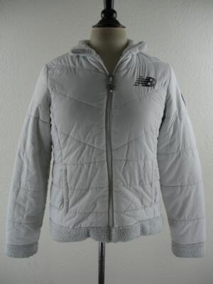 Women's PM New Balance Achiever Sherpa Tech Gray Quilted Puffer Jacket Running