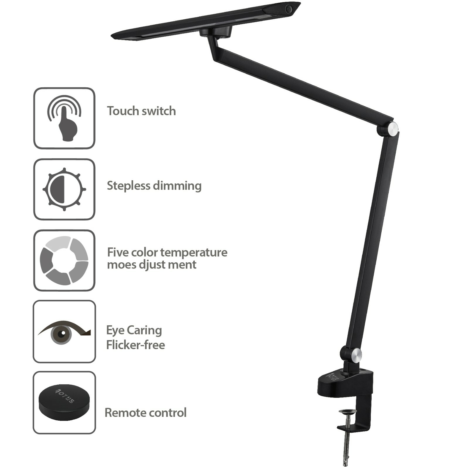 desk lamp with remote control