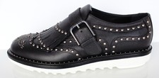 DOLCE & GABBANA Leather Studded Monk Strap Shoes Size 11US BNIB $1695 ITALY Made