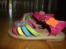 NWOB Toddler Girls Size 8 Great Diva Sandals Multi Color Butterfly