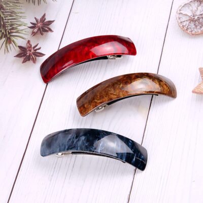 MOTIBACK 6x Haarspangen - Automatisch, Französisch, Retro Style