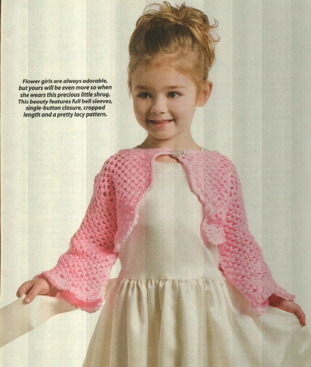 Crochet shrug for girl sale