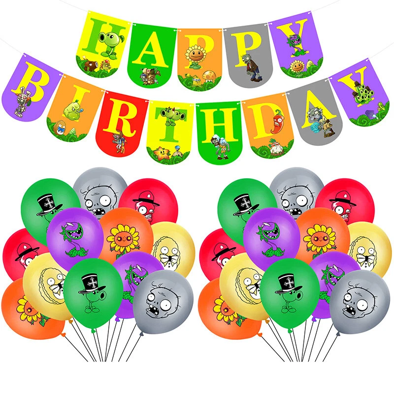 Plants Vs Zombies Theme Party Balloon Cake Toppers Set Birthday Party Decor DIY - Изображение 3 из 4