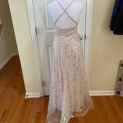 Amazon Women's Peach and Silver Sequin Star Long Dress Size XS | eBay Amazon Women's Peach and Silver Sequin Star Long Dress Size XS | eBay