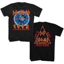 Def Leppard Adrenalize World Tour 1992 Let's Get Rocked Men's T Shirt Band Merch