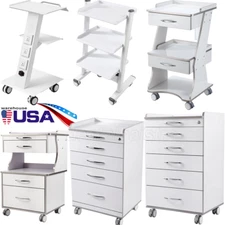 Dental Mobile Utility Cart Storage Cabinet with 3/4/5 Drawers / Medical Trolley