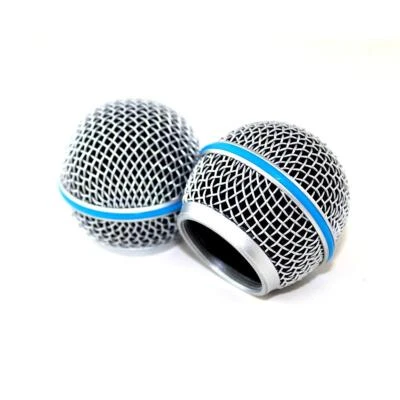 YAIZK Weymic Replacement Blue Steel Mesh Microphone Grill Head For Shure Sm58 Wireless