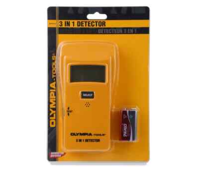 OLYMPIA-Tools 3 In 1 Detector Color Yellow 88-237-0115 NEW FACTORY SEALED