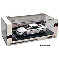 INNO64 - Nissan Skyline GT-R R33 - Tuned By Mines - White - IN64-R33-MINES -1:64
