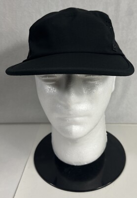 Melin Hat Cap Strap Back Black Pace Hydro 5 Panel Running Mesh Outdoor Mens