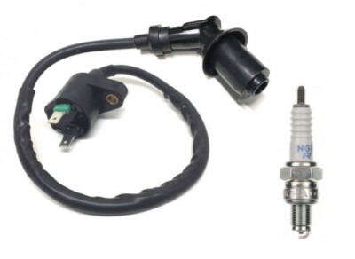Zündspule + Zündkerze + Zündkerzenstecker Set für Jack Fox City Star Retro 4T
