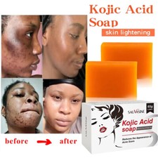 Turmeric Kojic Acid Brightening Soap Dark Spots lightening Acne Skin Whitening 