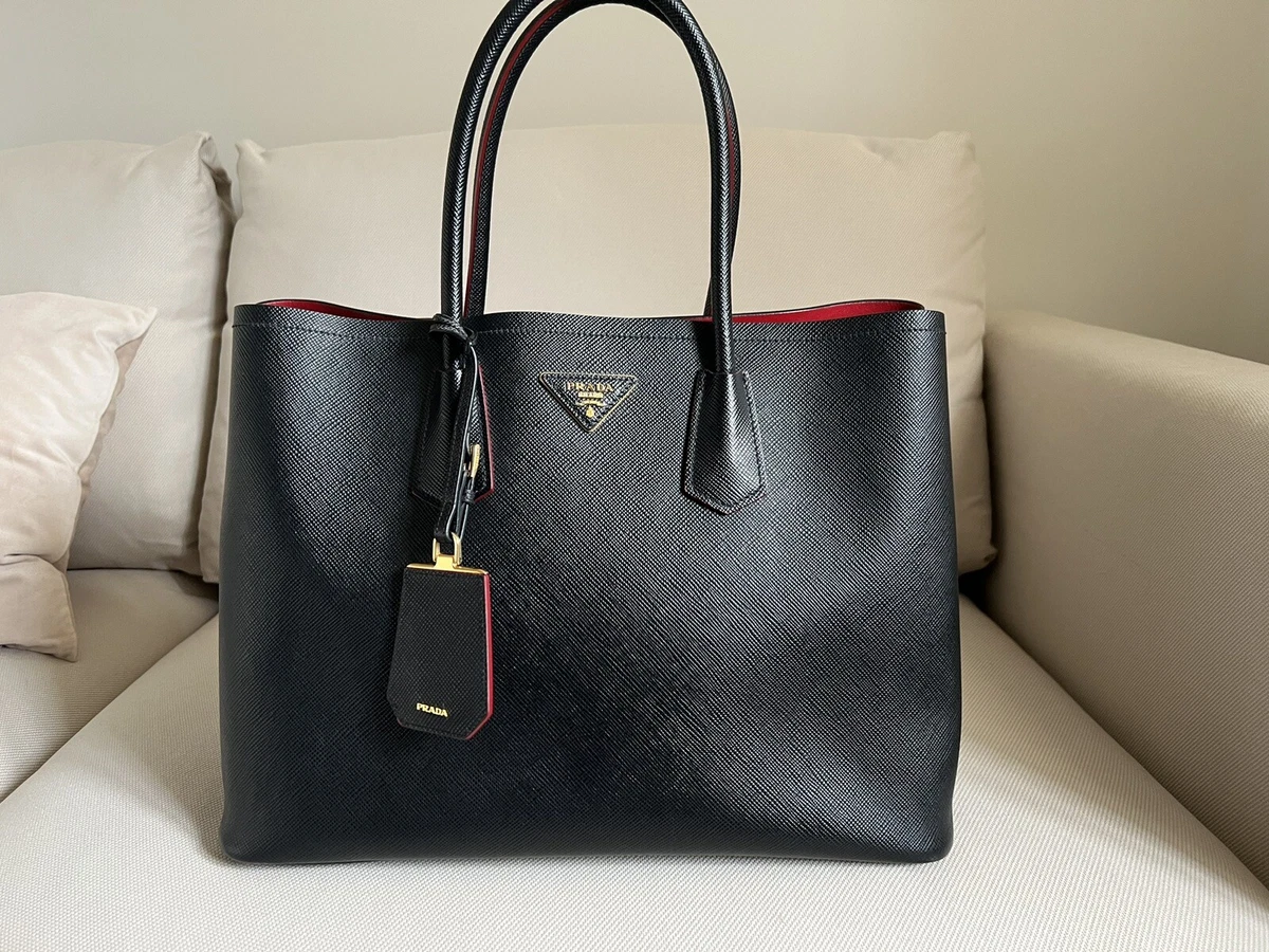 Prada Large Saffiano Cuir Double Tote – Oliver Jewellery